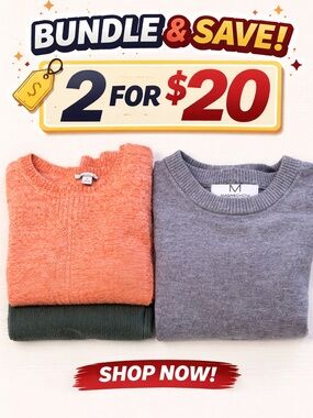 GAP & Magaschoni Women Sweater Bundle 2 for $20 Crewneck Knit Size S
